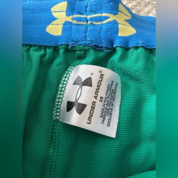 Under Armour Blue and Green Shorts XS - Picture 4 of 4